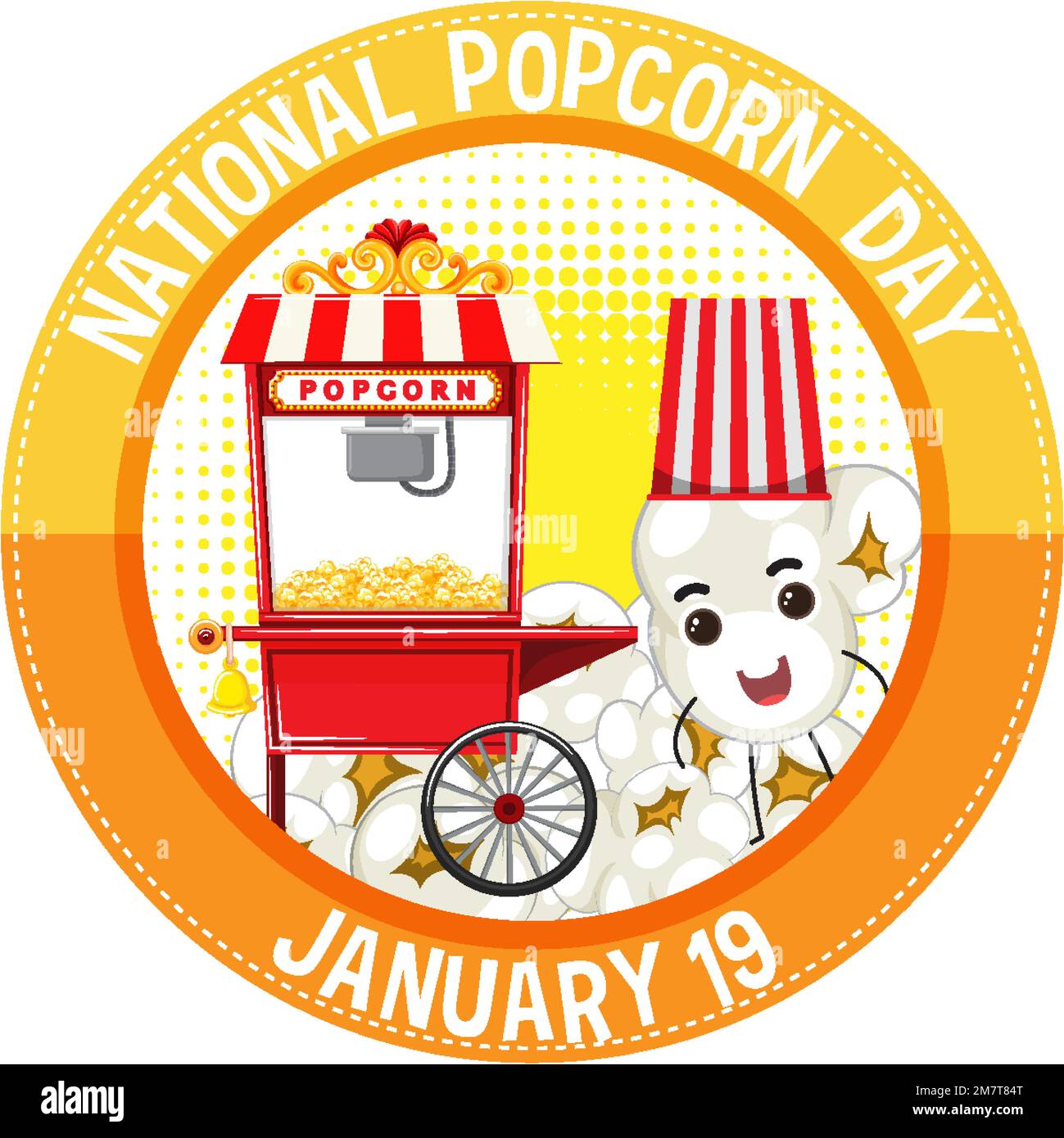 National Popcorn Day Banner Design illustration Stock Vector Image