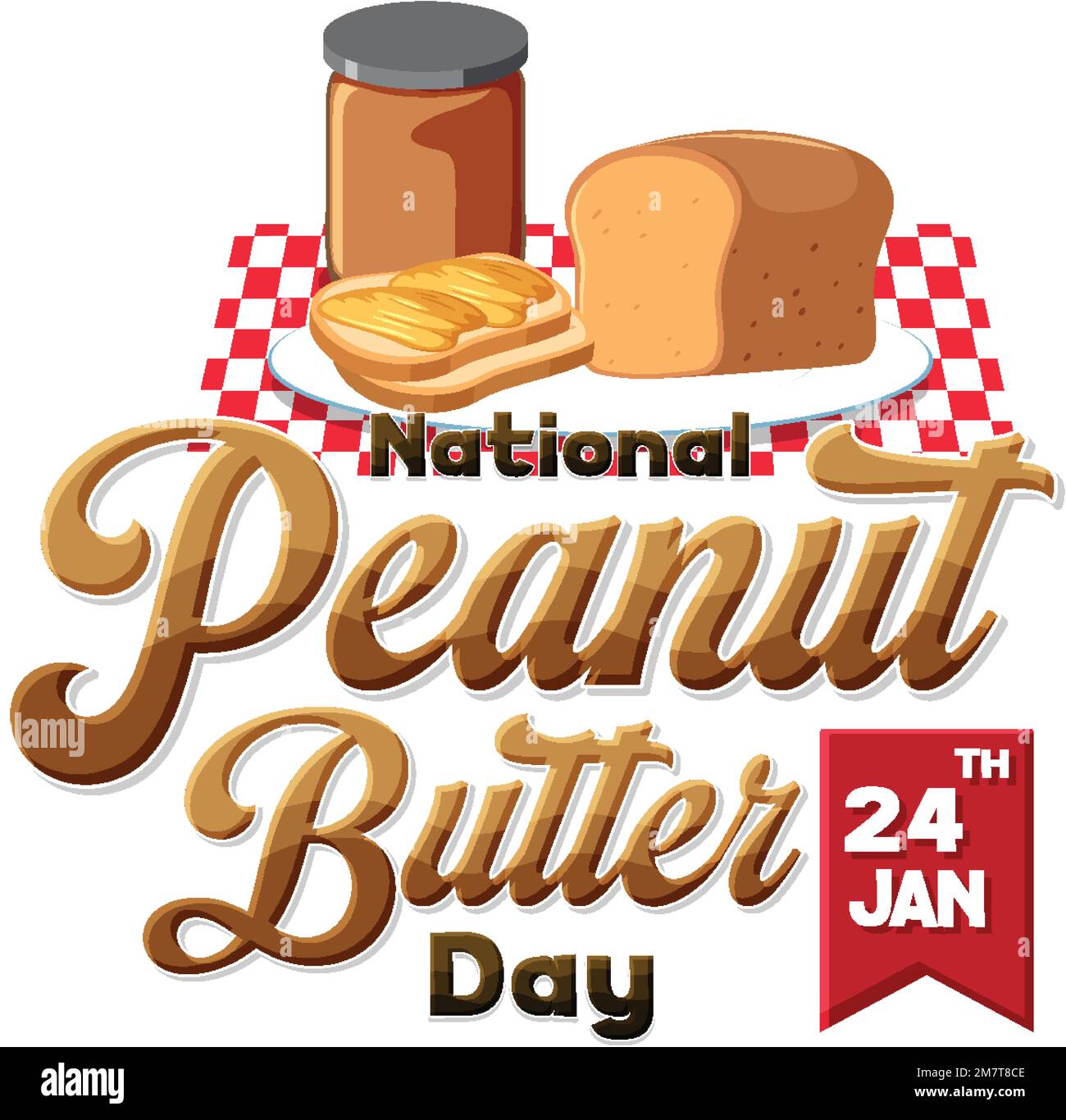 National Peanut Butter Day Banner Design illustration Stock Vector
