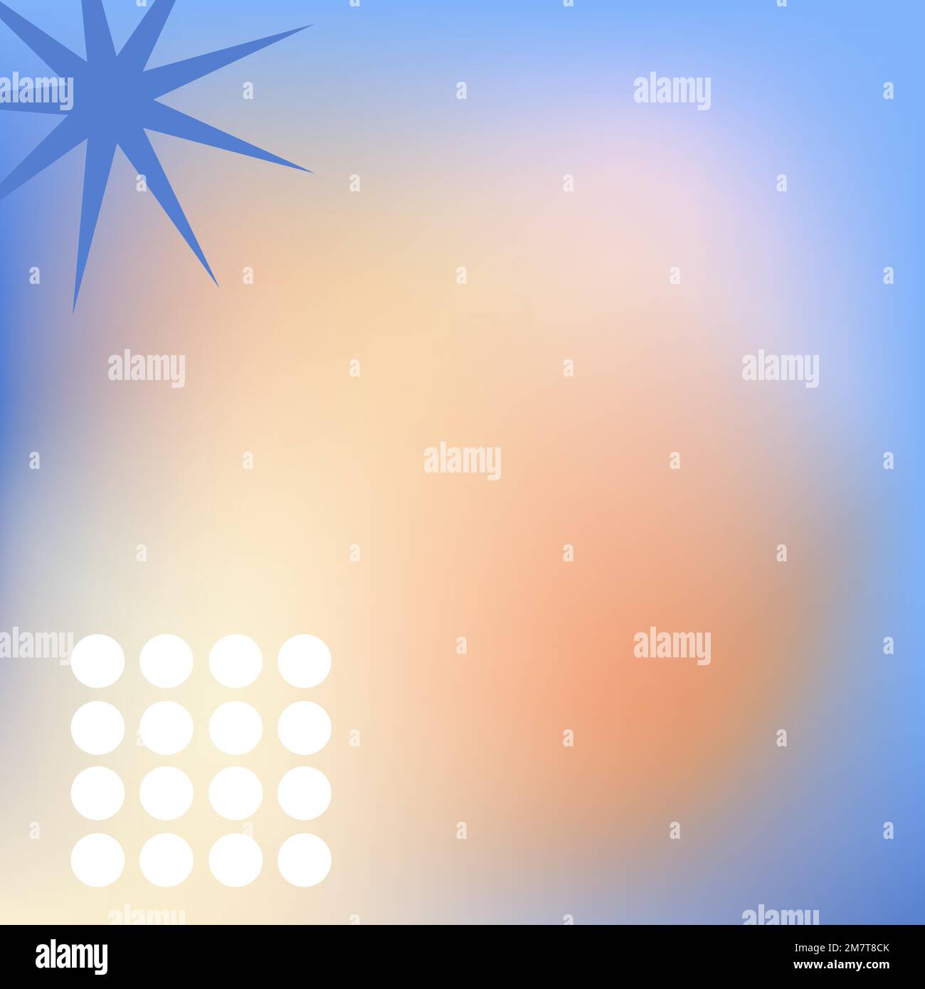 Abstract memphis orange background vector with geometric shapes Stock Vector
