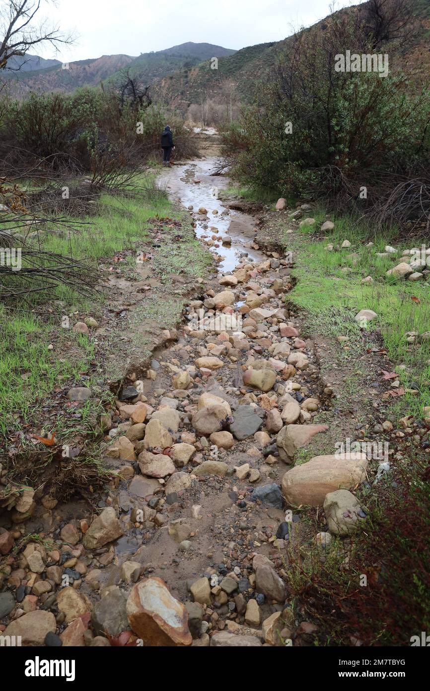 Santa Barbara, California, U.S.A. 10th Jan, 2023. Rocks long buried ...