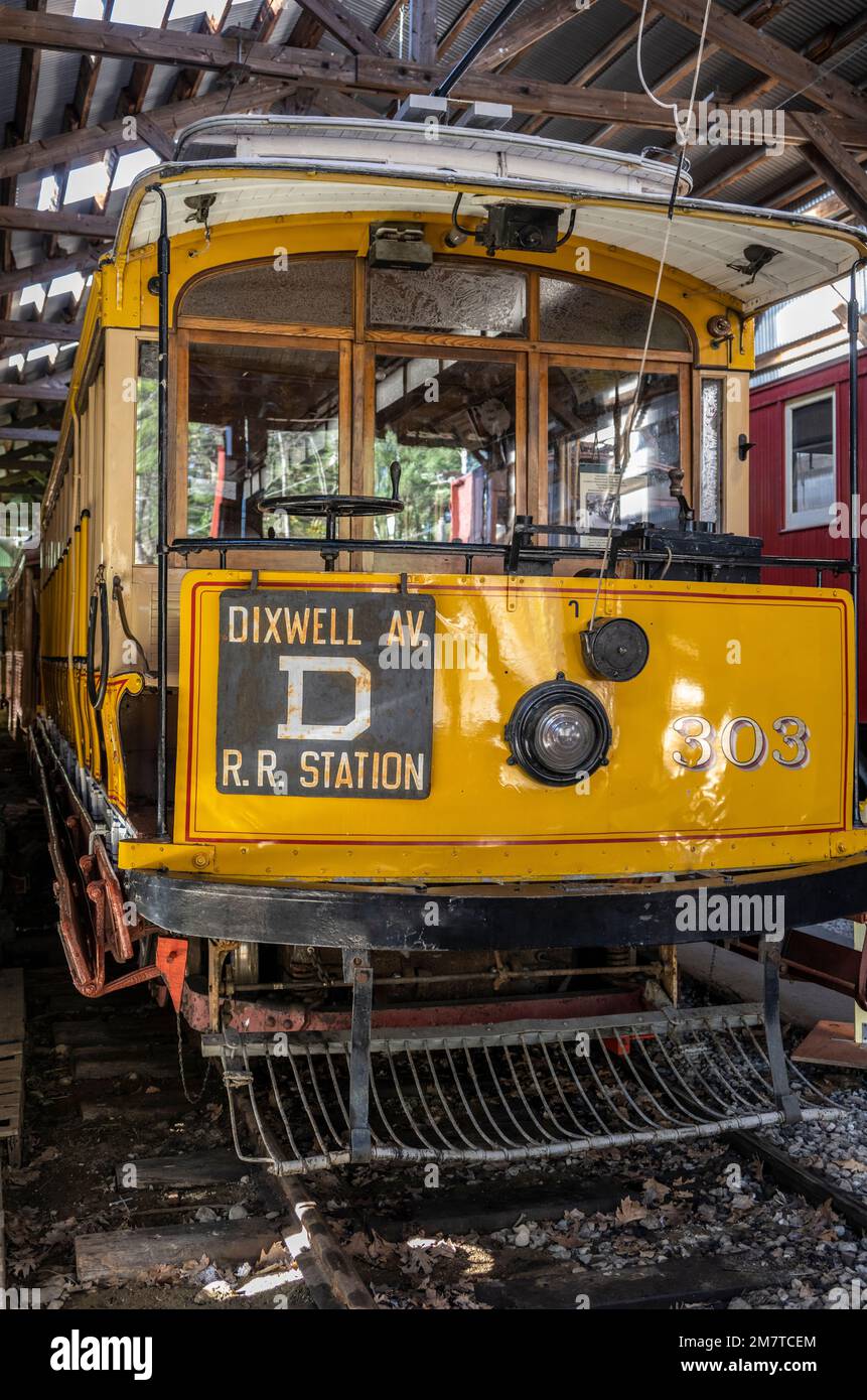 No 303 trolley car used in New Haven Connecticut Stock Photo Alamy
