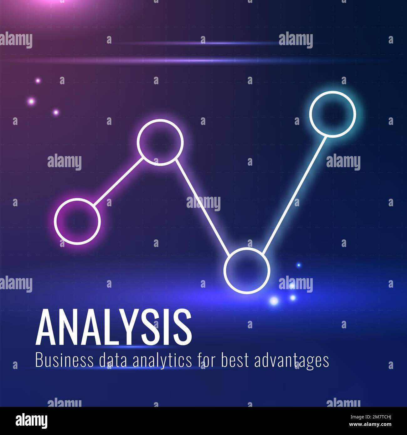 Data analysis technology template vector for social media post in dark ...