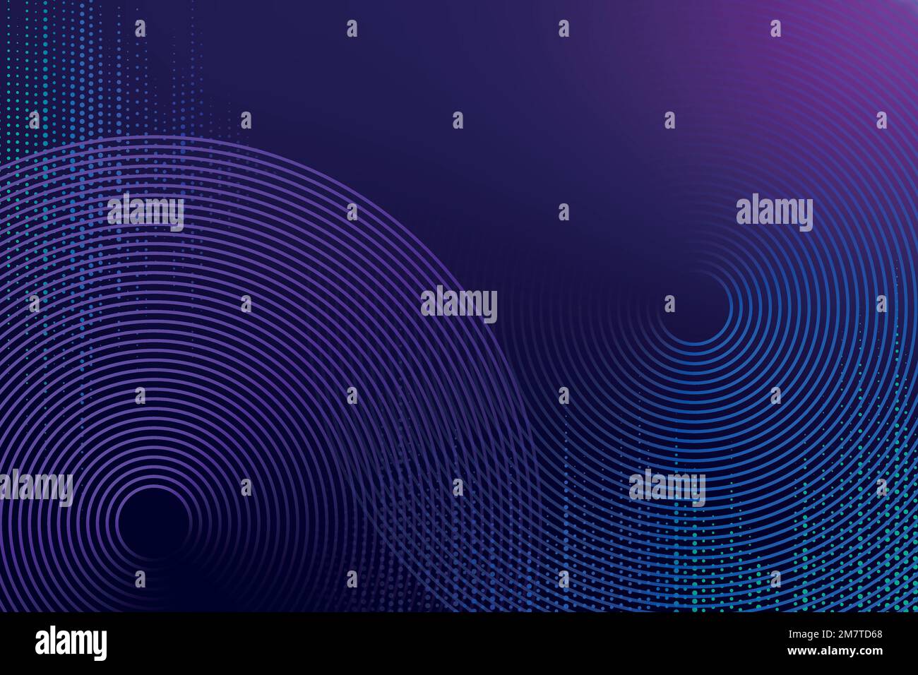 Geometric pattern purple technology background vector with circles Stock Vector