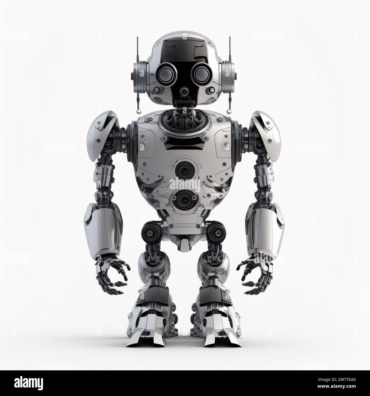 Artificial intelligence robot on white background Stock Photo Alamy