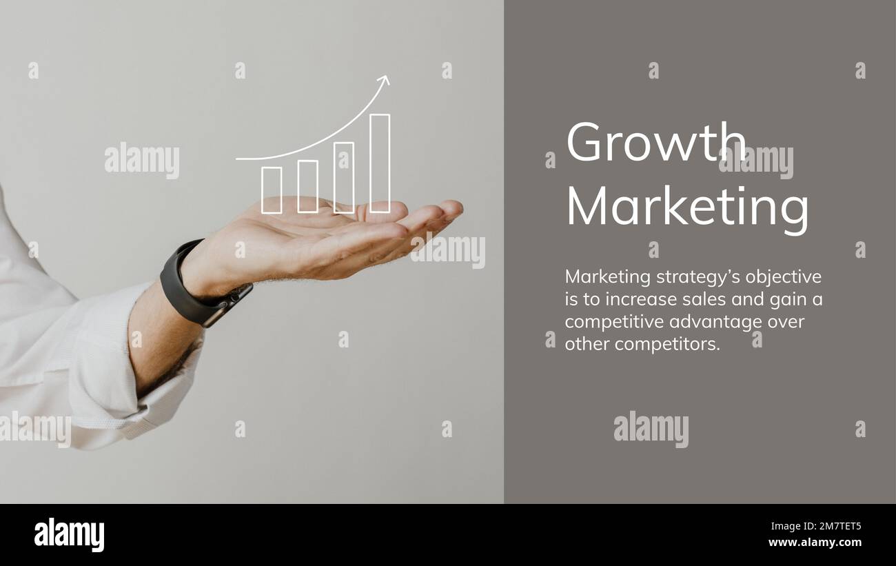 Digital marketing business template vector on growth topic for ...