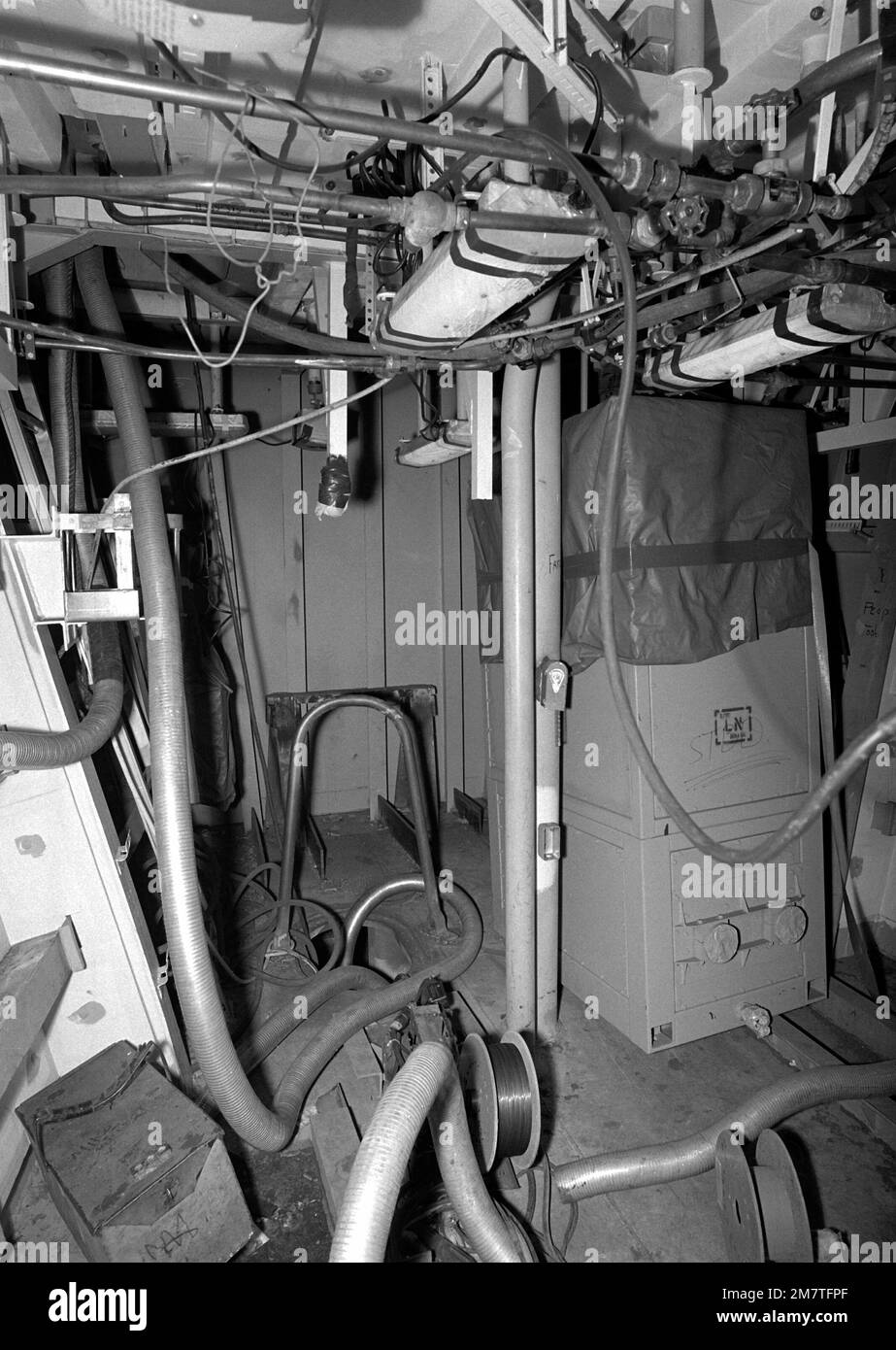 The sonar equipment room aboard the guided missile frigate DOYLE (FFG ...