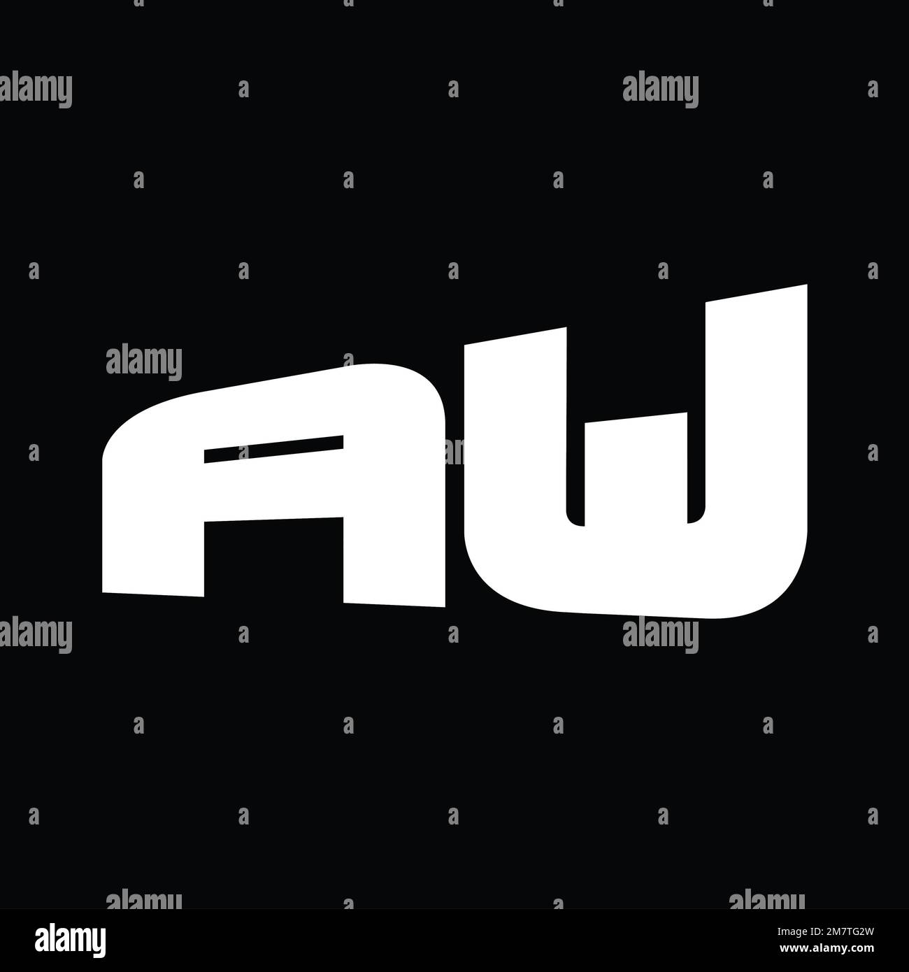 AW Logo monogram big alphabet vector images design template Stock Photo ...