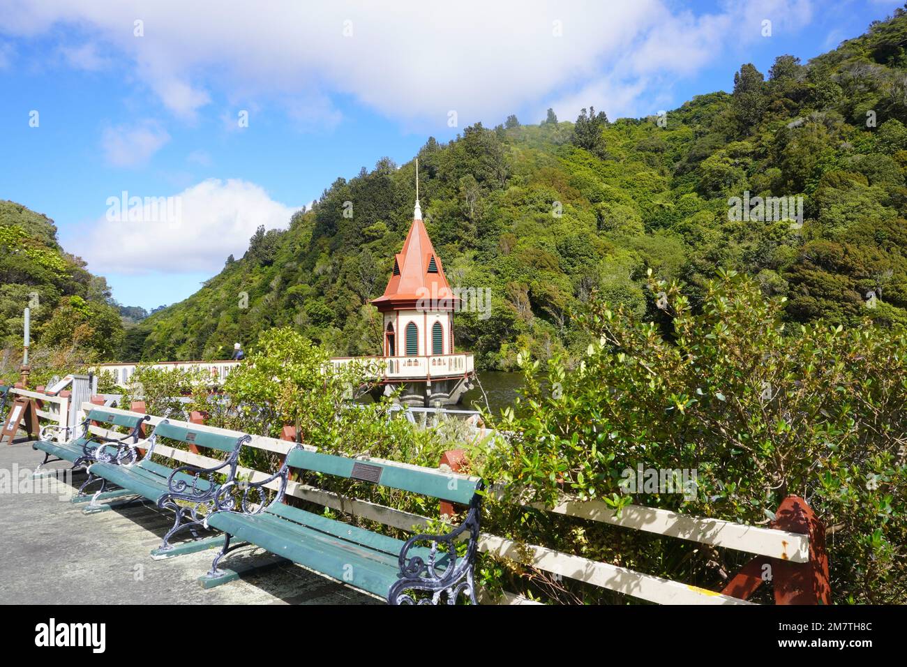 Karori Reservoir Tower at Zealandia in New Zealand’s Capital Wellington Stock Photo