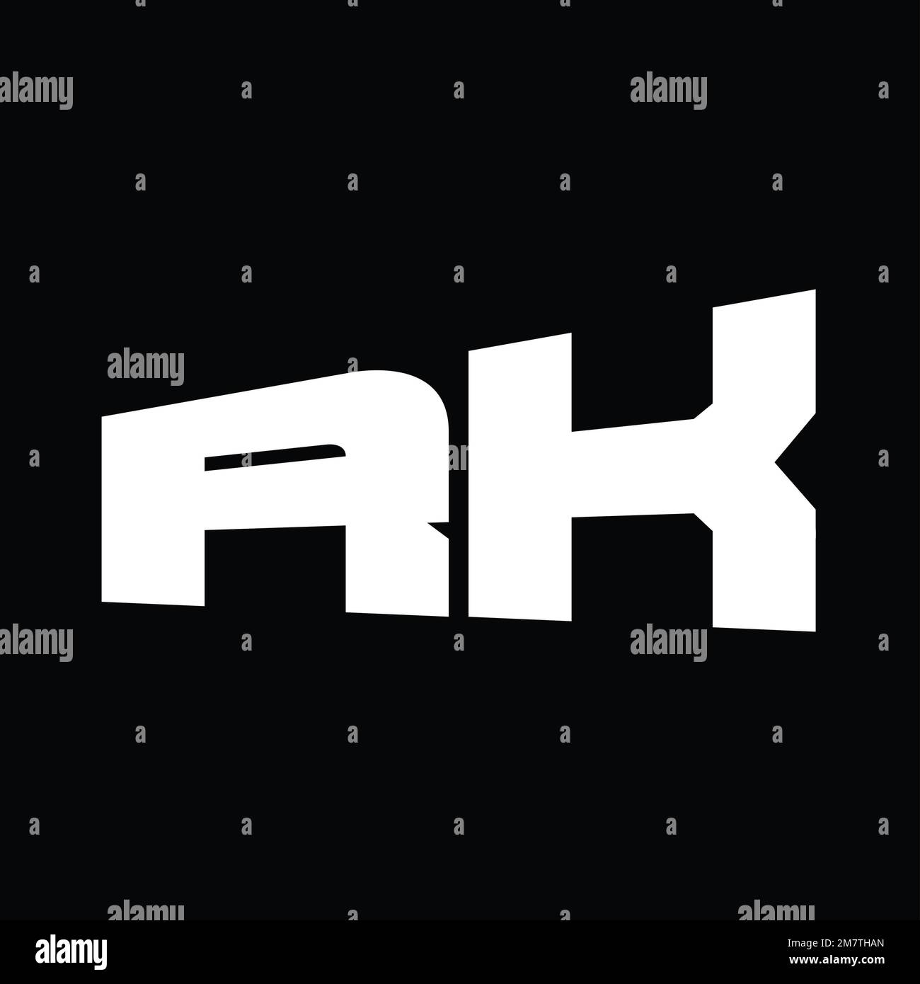 RK Logo monogram big alphabet vector images design template Stock Photo