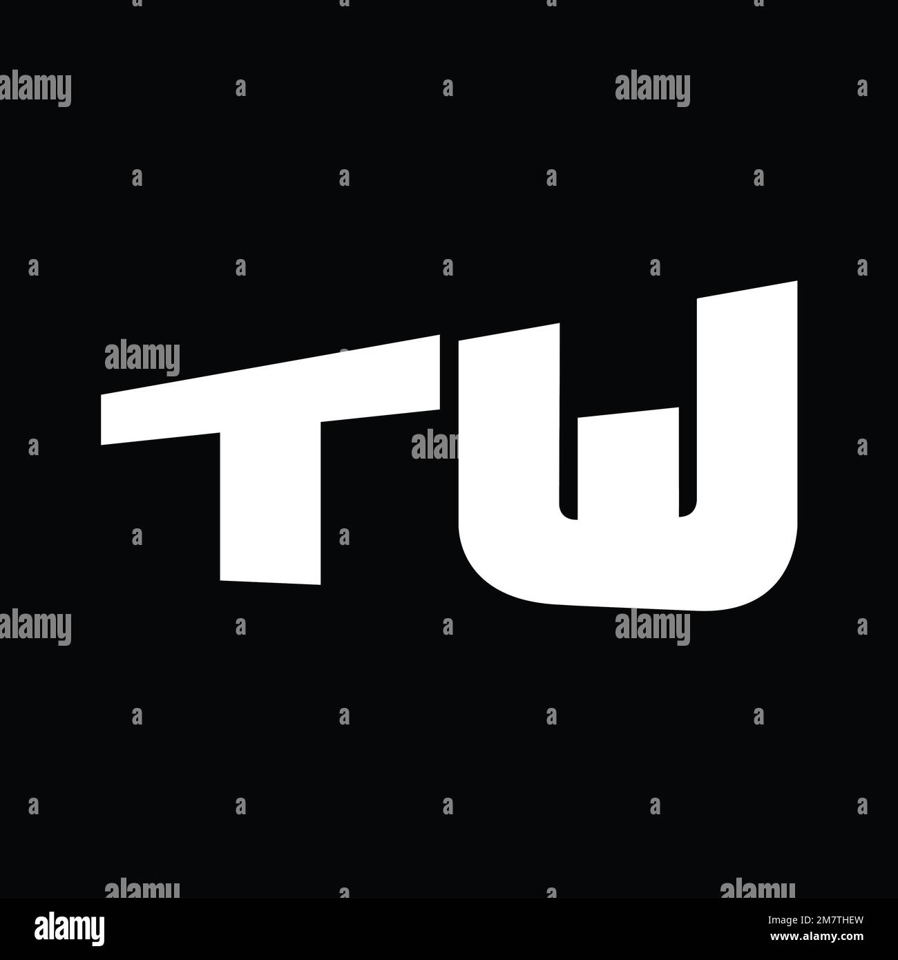 TW Logo monogram big alphabet vector images design template Stock Photo