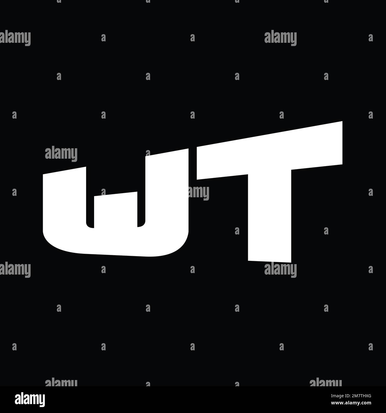 WT Logo monogram big alphabet vector images design template Stock Photo