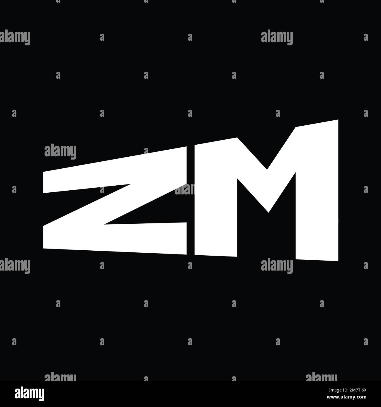 ZM Logo monogram big alphabet vector images design template Stock Photo