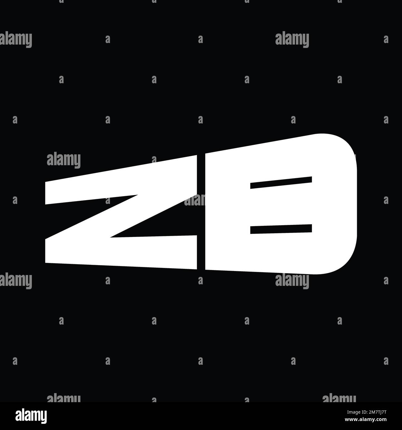 ZB Logo monogram big alphabet vector images design template Stock Photo