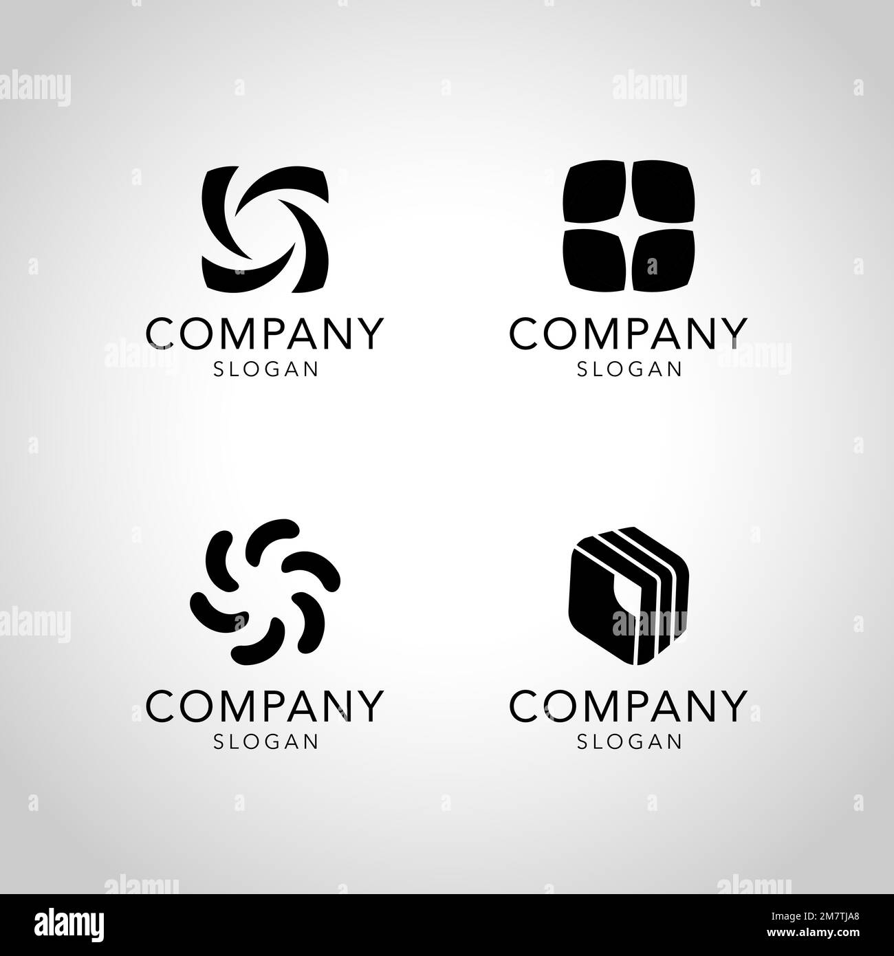 Black company logo collection vector Stock Vector Image & Art Alamy