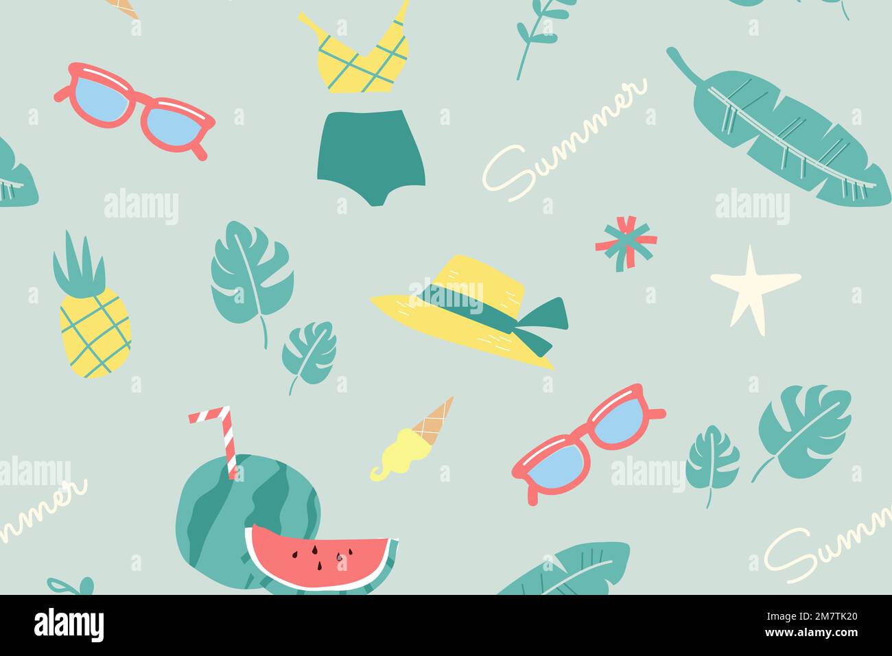 Green fruity summer melon vector Stock Vector