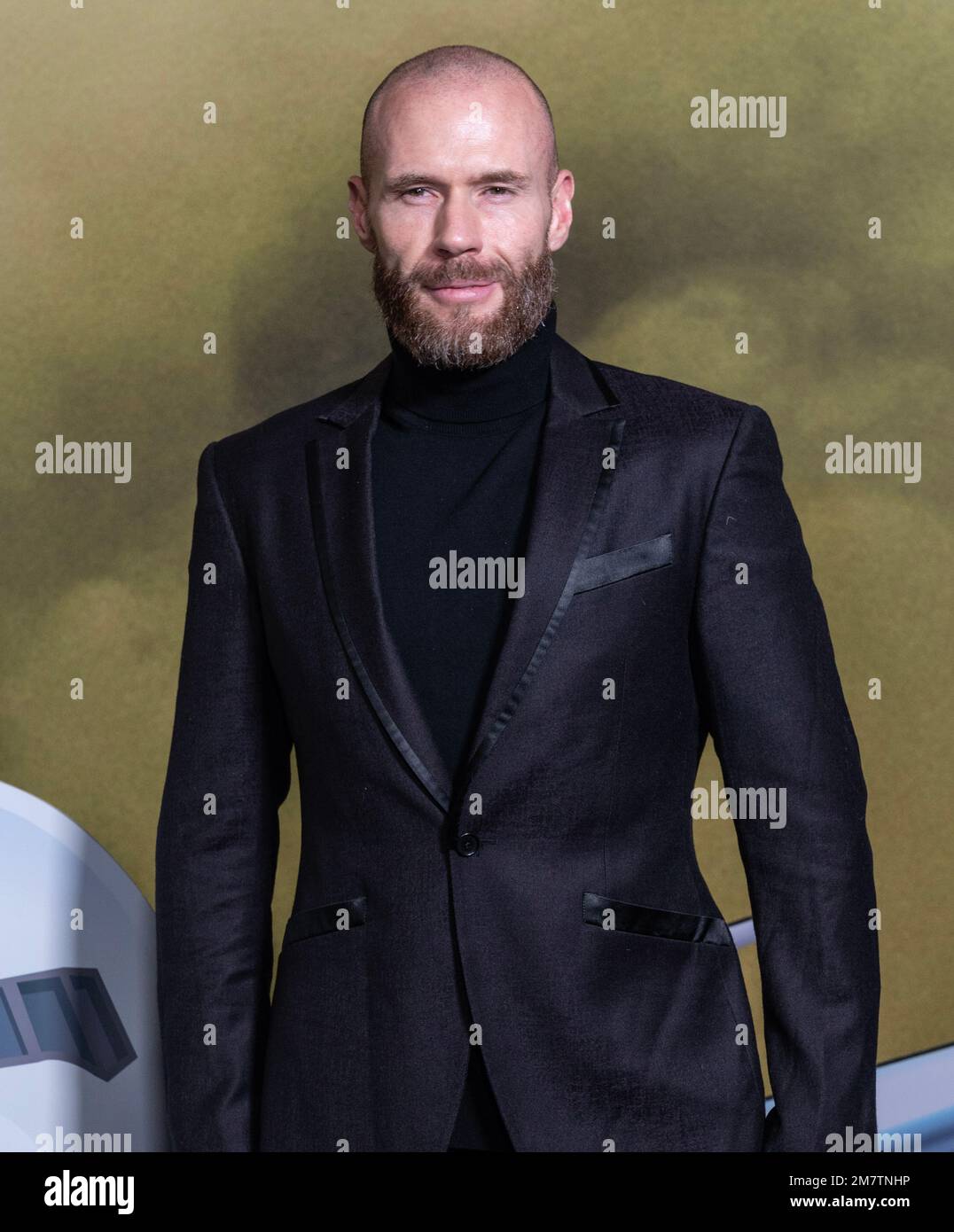 Oliver Trevena attends the "Plane" New York premiere at AMC Lincoln