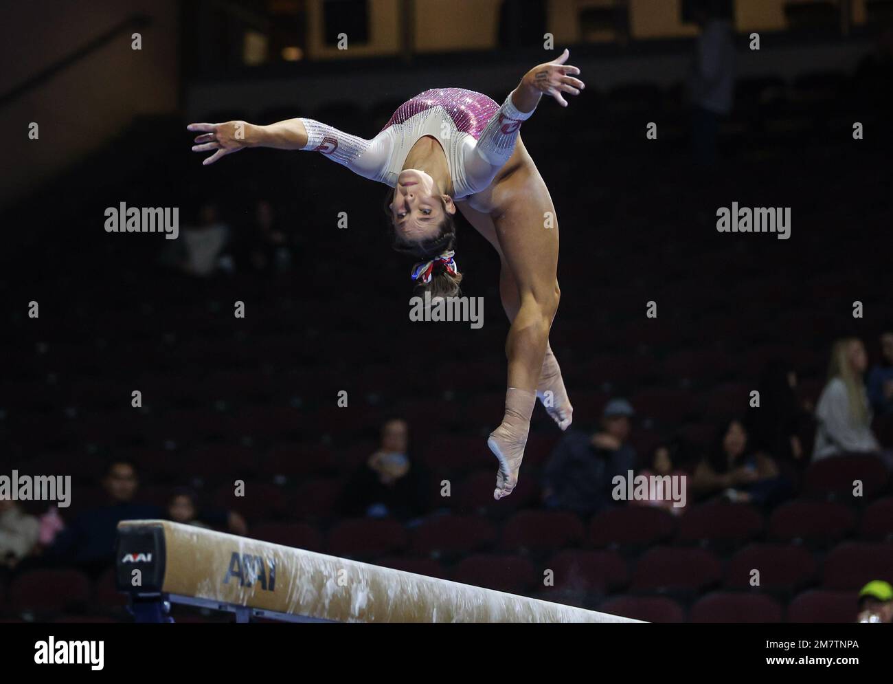 January 7, 2023 Oklahoma's Jordan Bowers does a tumbling pass on the
