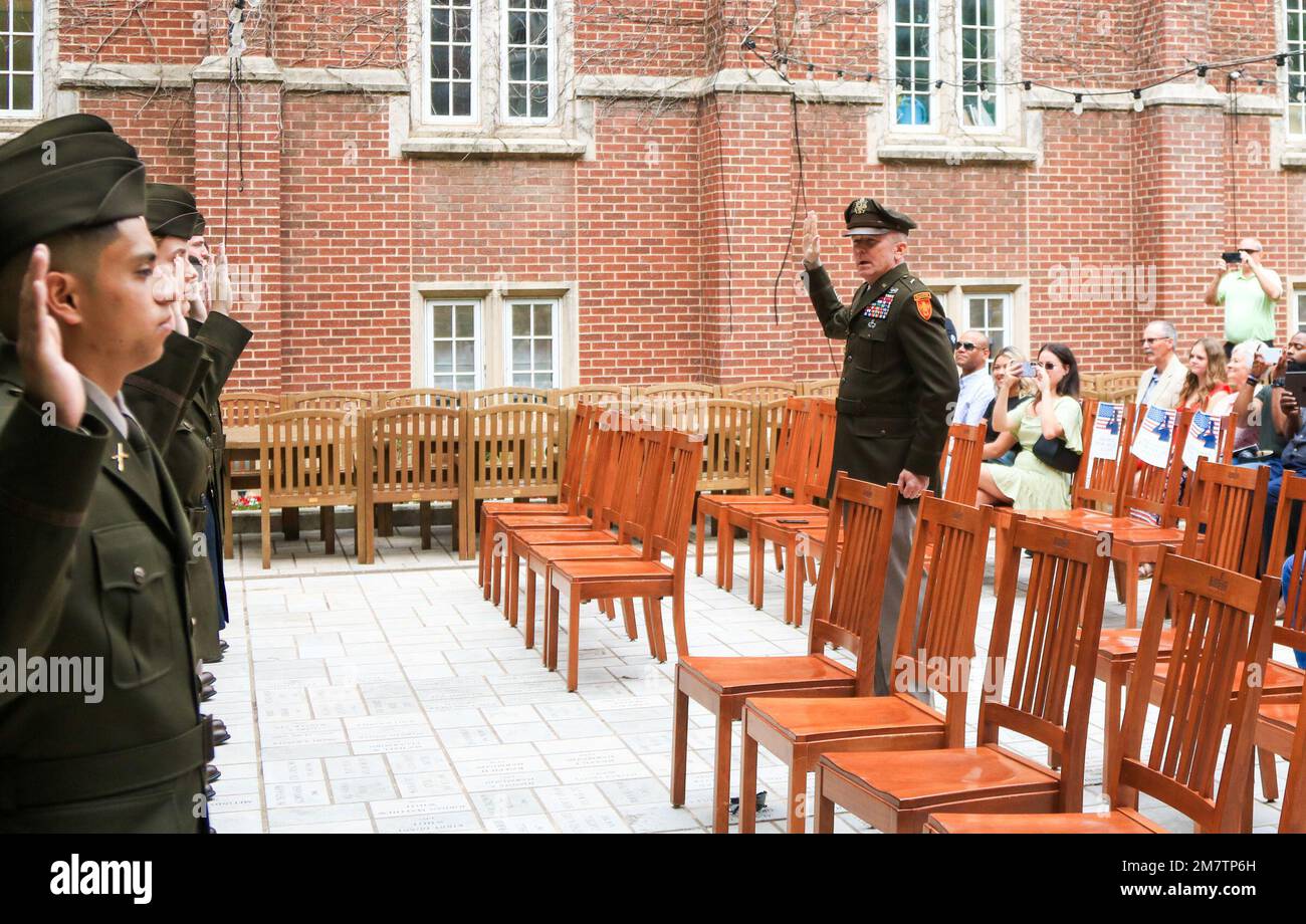 Brig. Gen. Andrew Preston, commandant, Field Artillery School, administered the oath of office