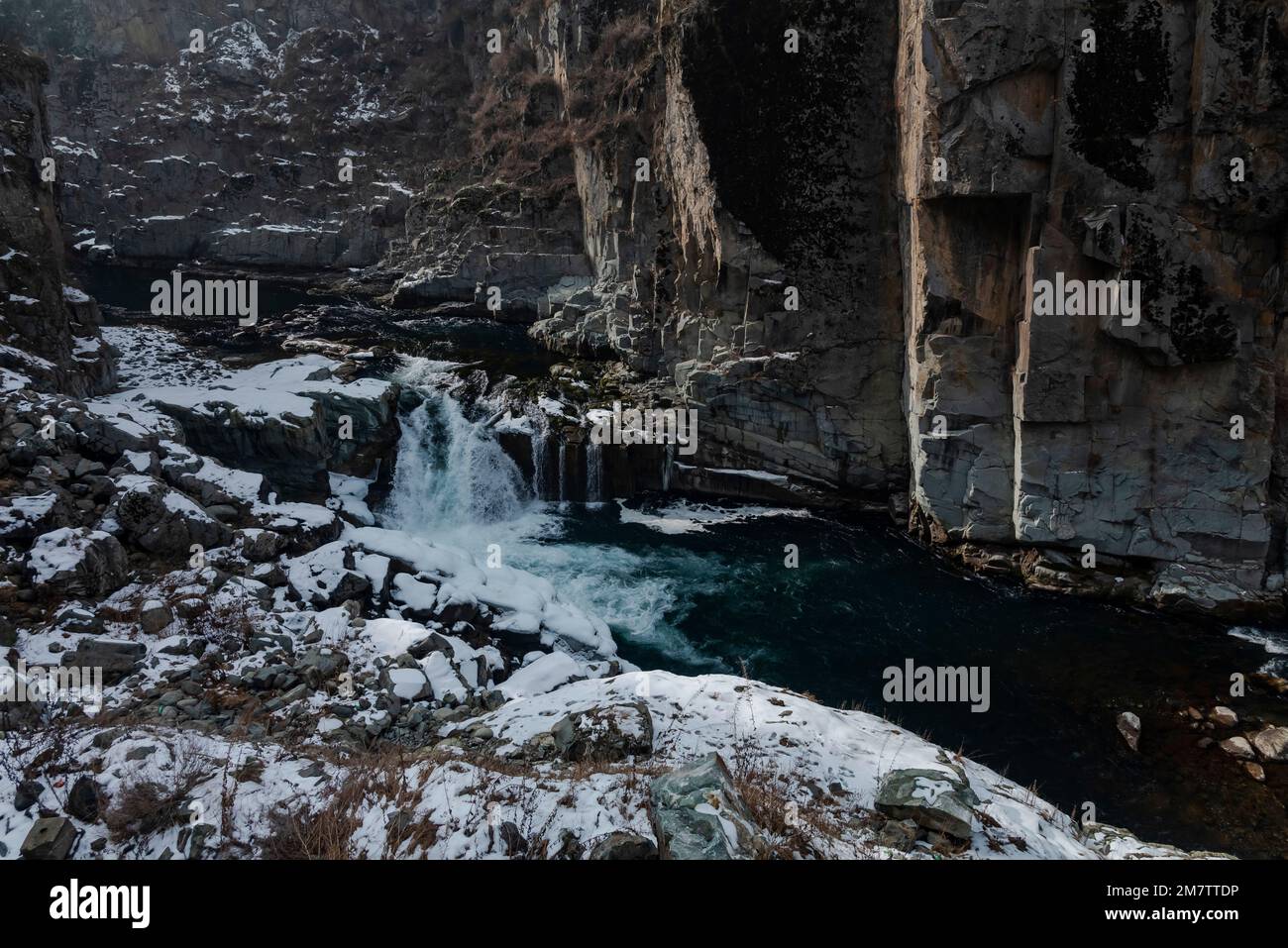 January 10, 2023, Kulgam, Jammu and Kashmir, India A view of partially