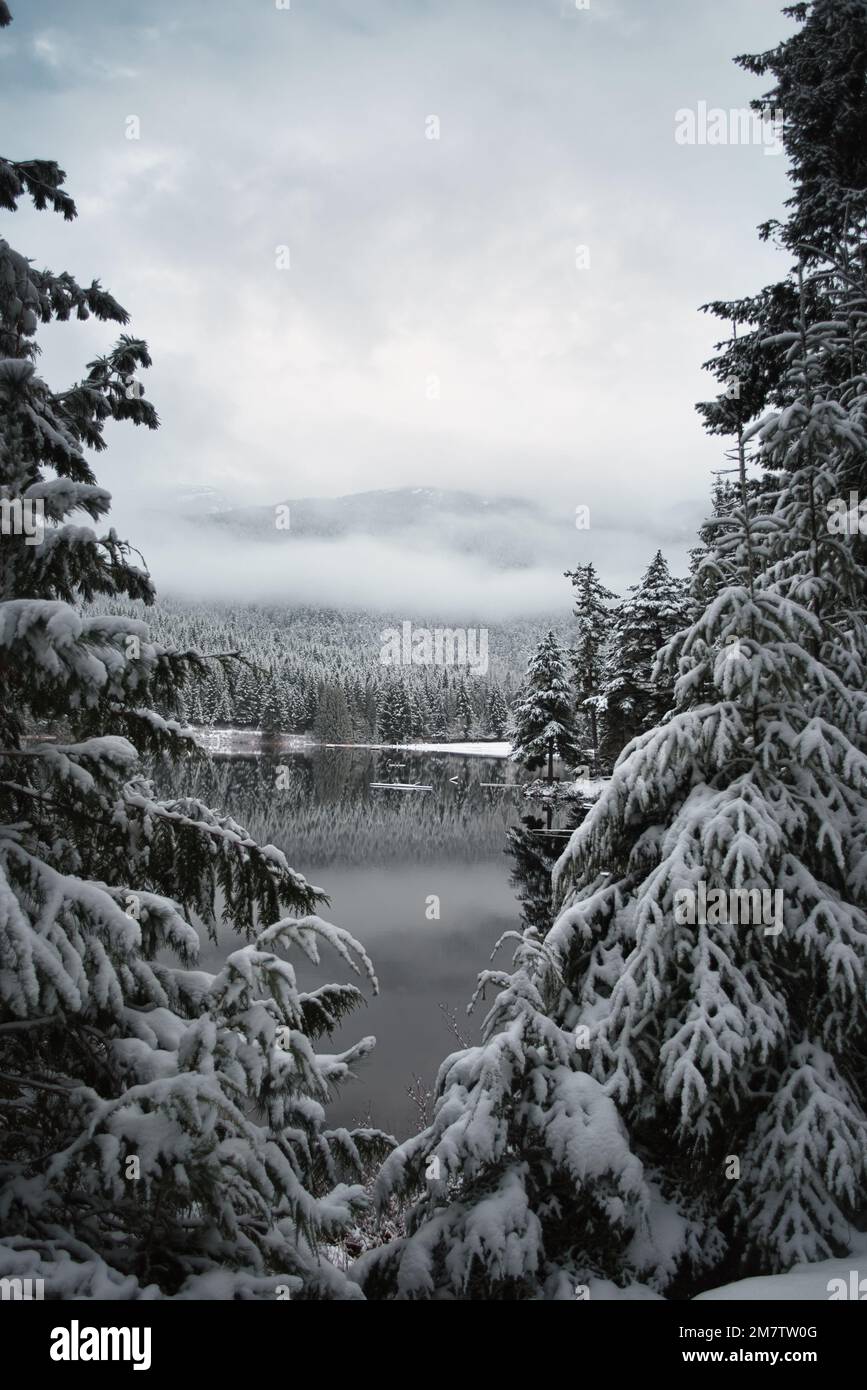 Whistler British Columbia in Winter Stock Photo