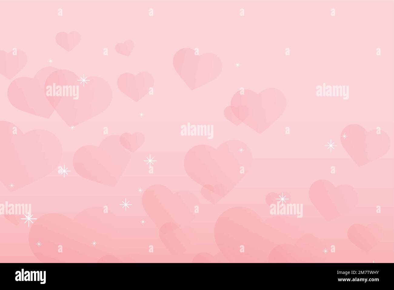 Abstract sparkle heart pattern vector pink background Stock Vector