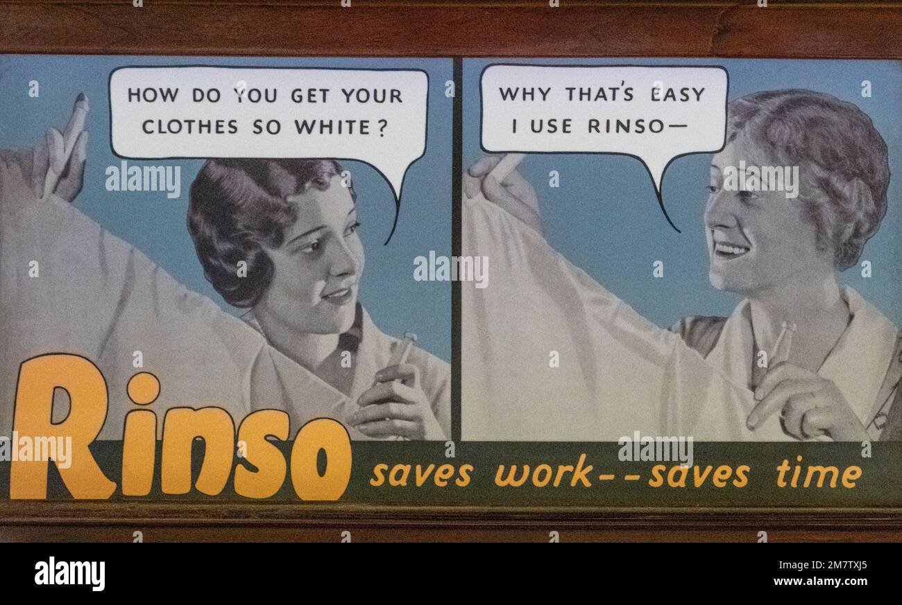 Rinso whitening ad on a trolley car Stock Photo