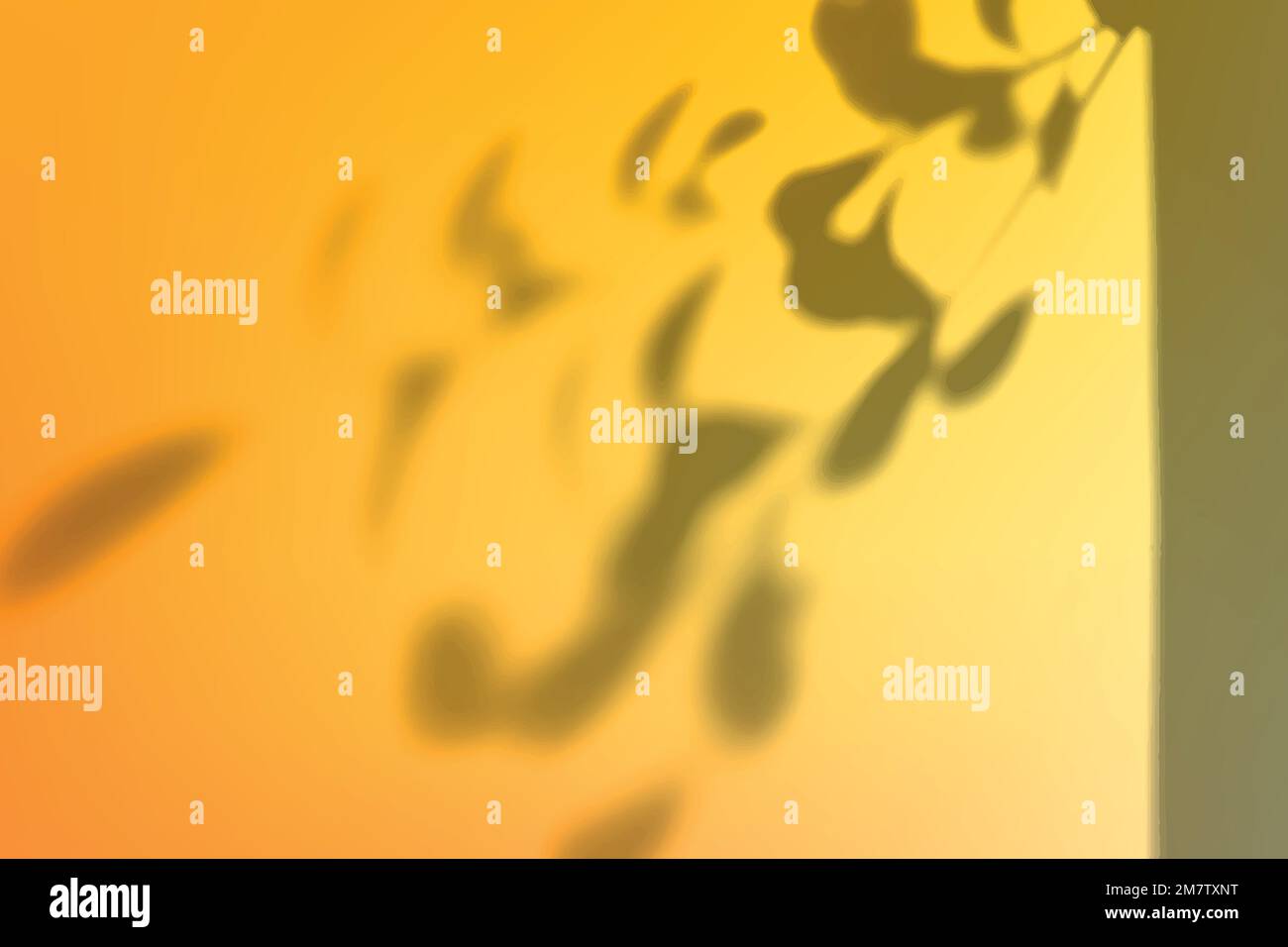 Abstract yellow gradient background vector with leaf shadow Stock ...