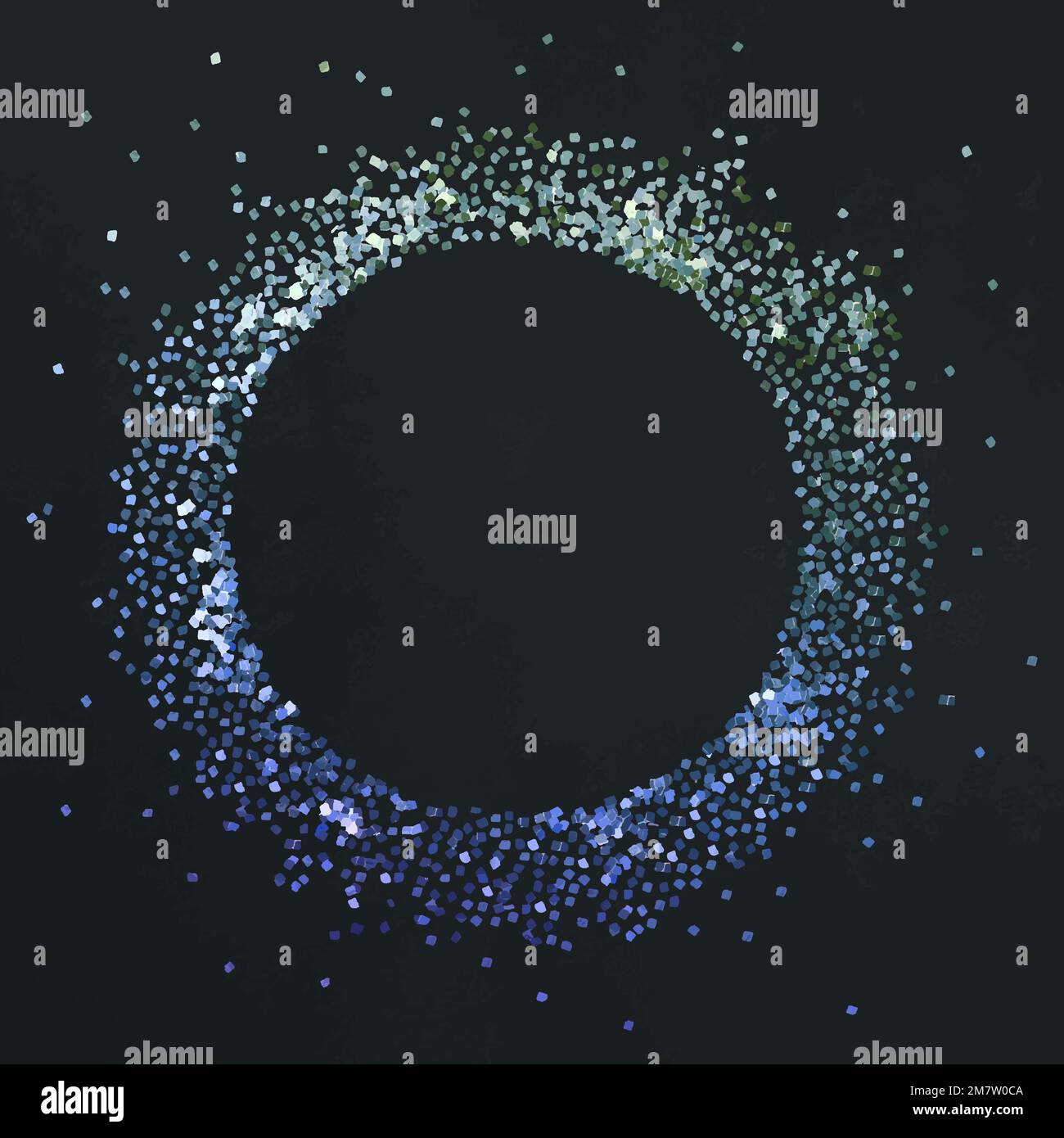 Dusty green circle frame vector Stock Vector