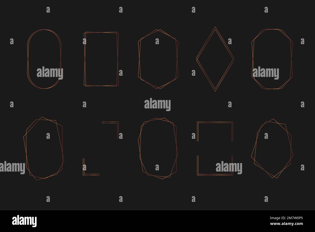 Collection of various frames template vector Stock Vector