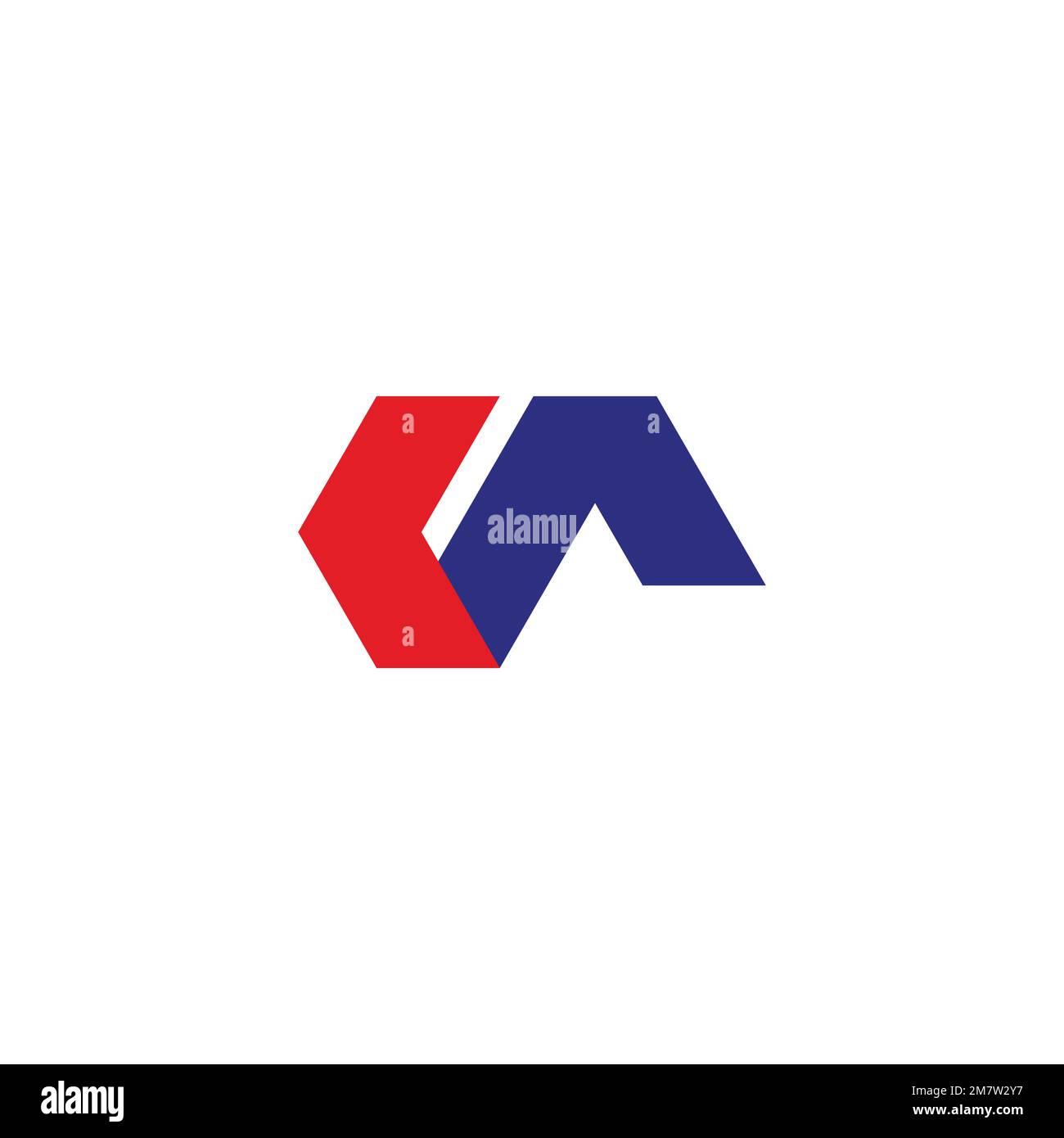 letter ka abstract simple geometric arrow logo vector Stock Vector