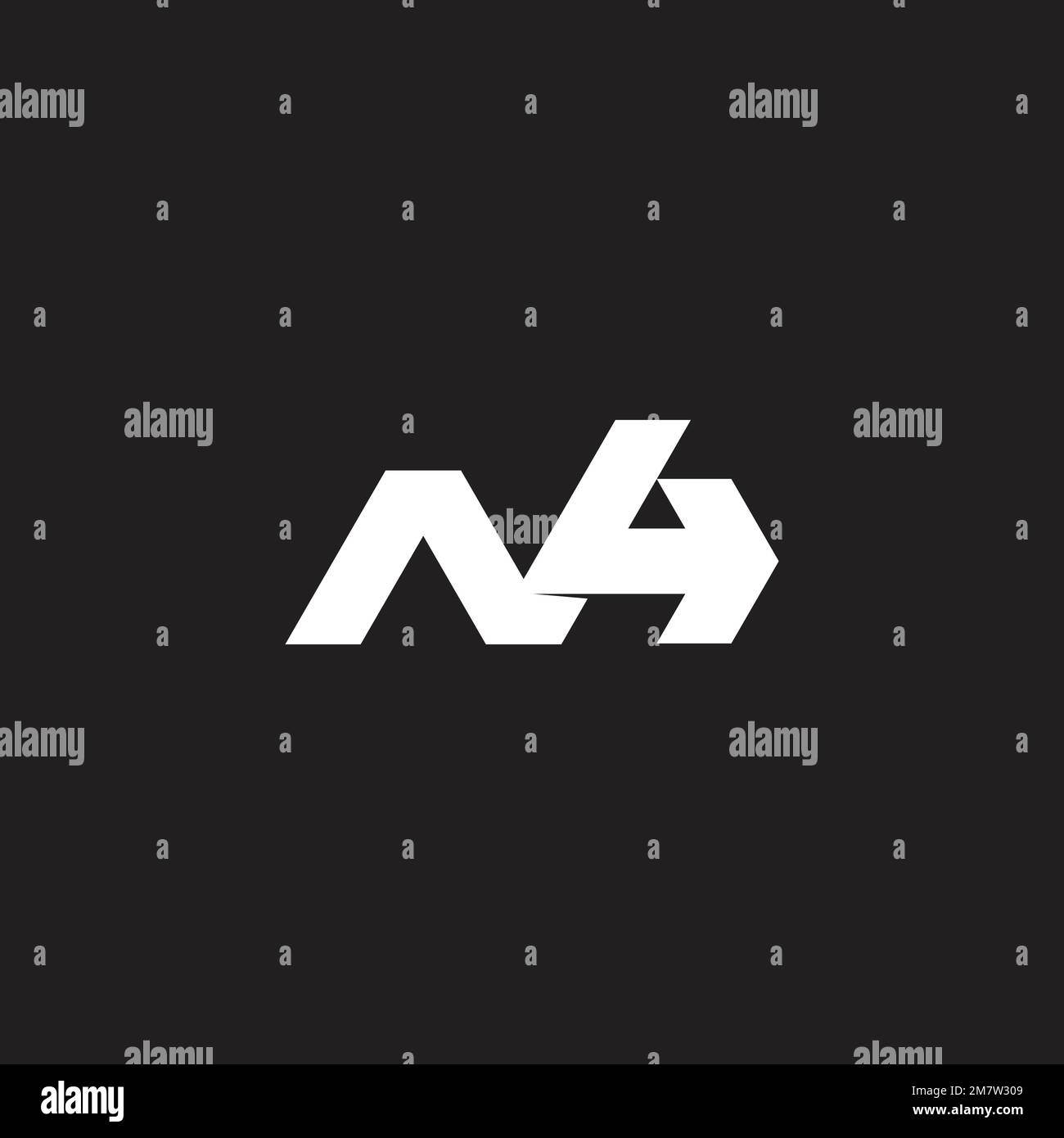 letter n swoosh arrow simple logo vector Stock Vector