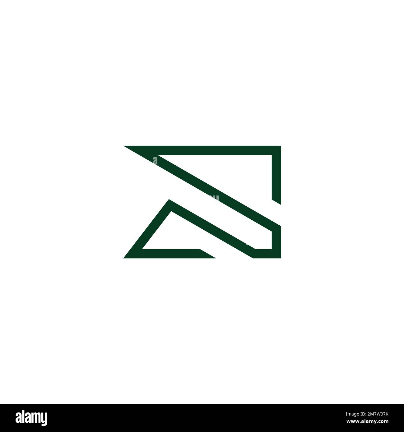 letter s triangle green mountain line logo vector Stock Vector Image ...