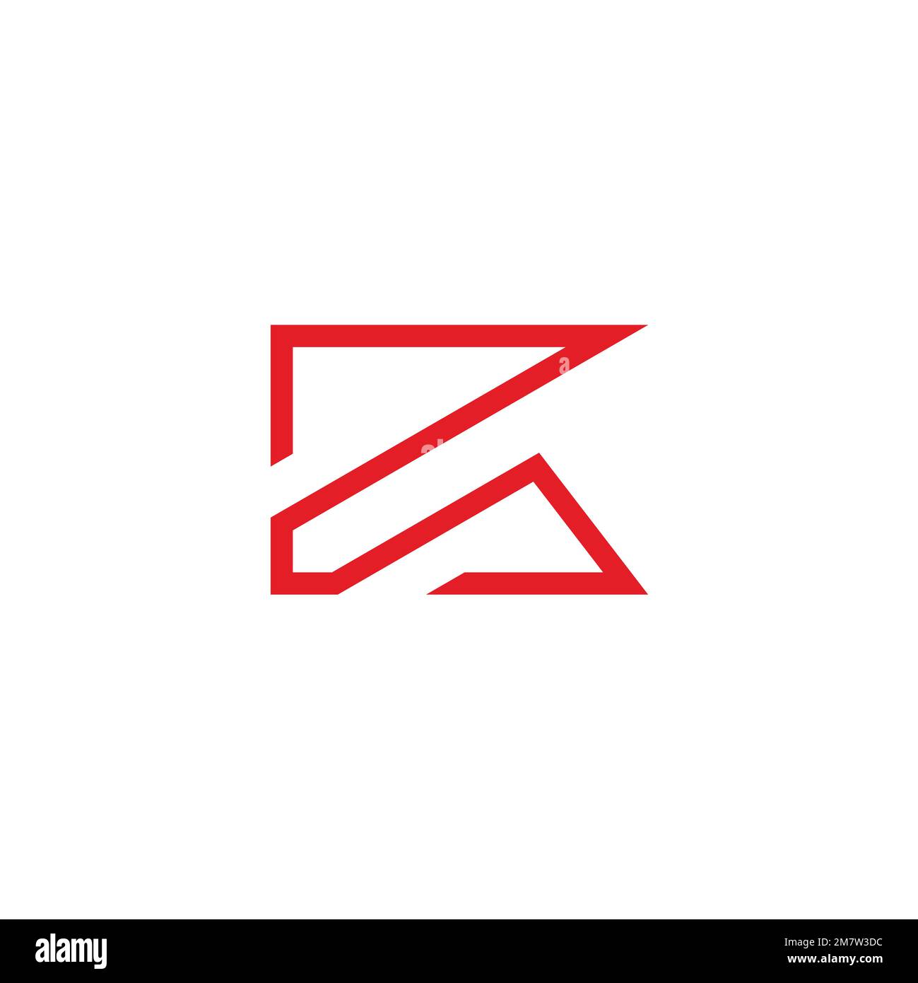letter z triangle simple line geometric logo vector Stock Vector