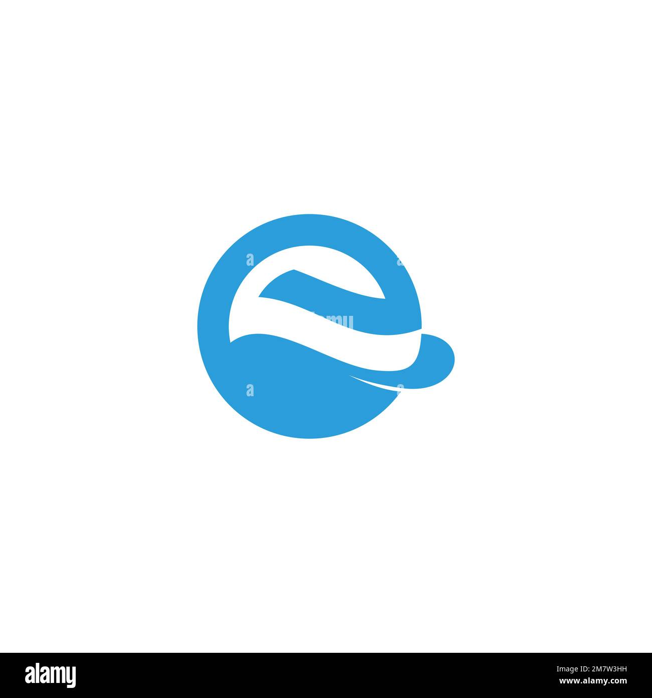 letter e motion waves curves logo vector Stock Vector