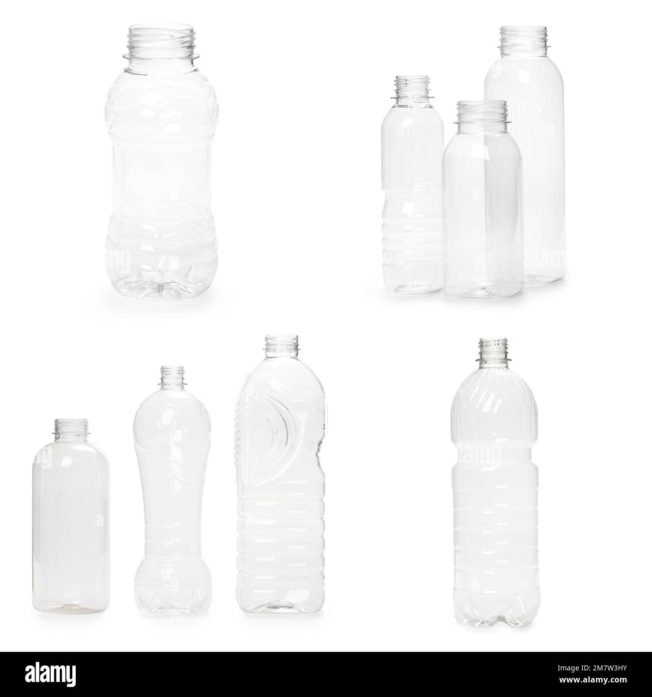 selection of quality photo collage of many different empty plastic ...