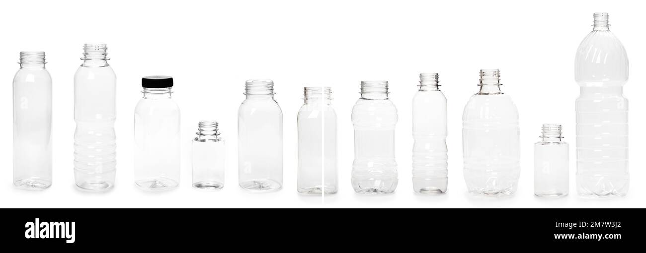 selection of quality photo collage of many different empty plastic ...