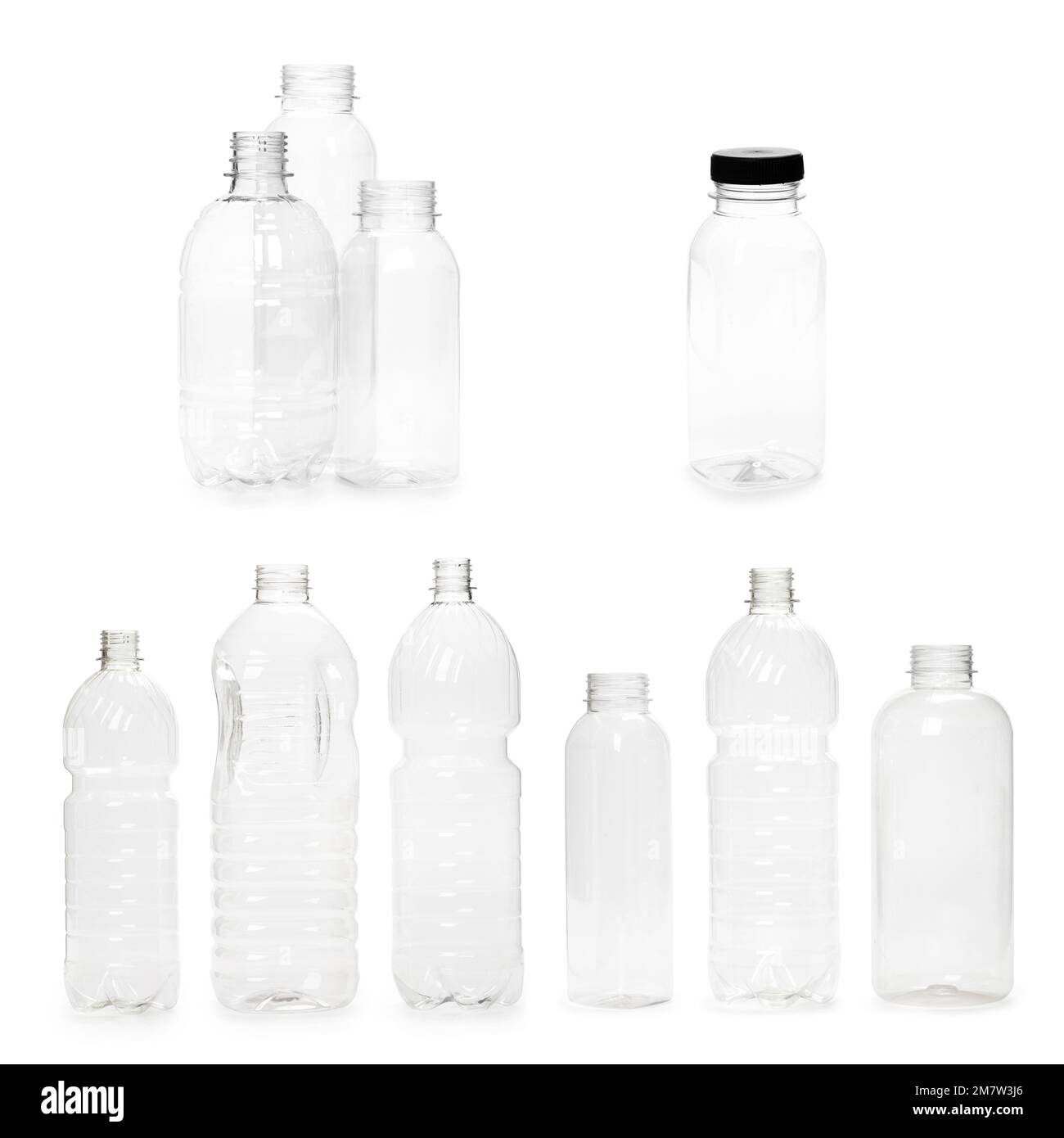 selection of quality photo collage of many different empty plastic ...