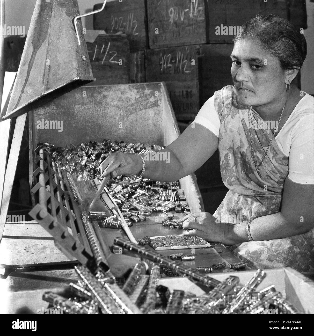 Women workers from the Indian Sub Continent at the Hamilton & Company paint brush works in