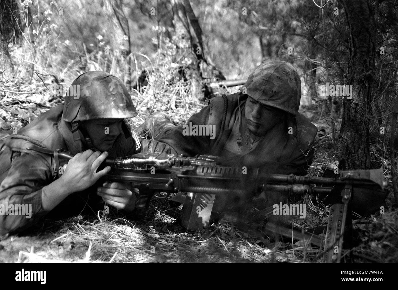 Machine Gun Exercise Black And White Stock Photos & Images - Alamy