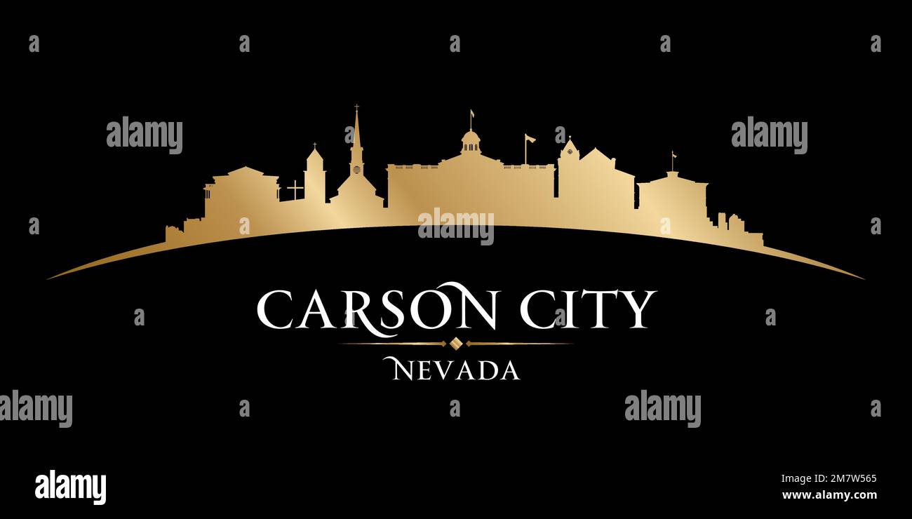 Carson City Nevada city skyline silhouette. Vector illustration Stock