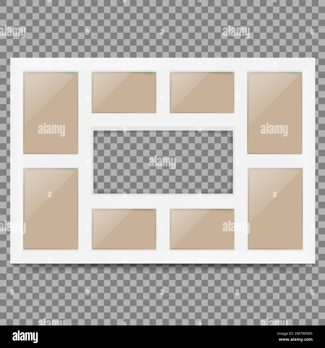 Multi frame set with empty space. Photo frame. Photo frame collage