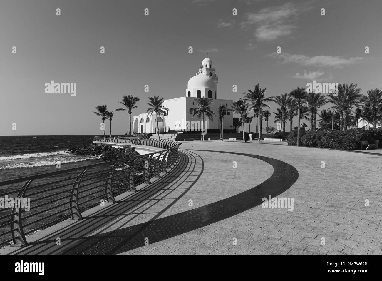 An aerial view of white mosque Jeddah in Saudi Arabia Stock Photo