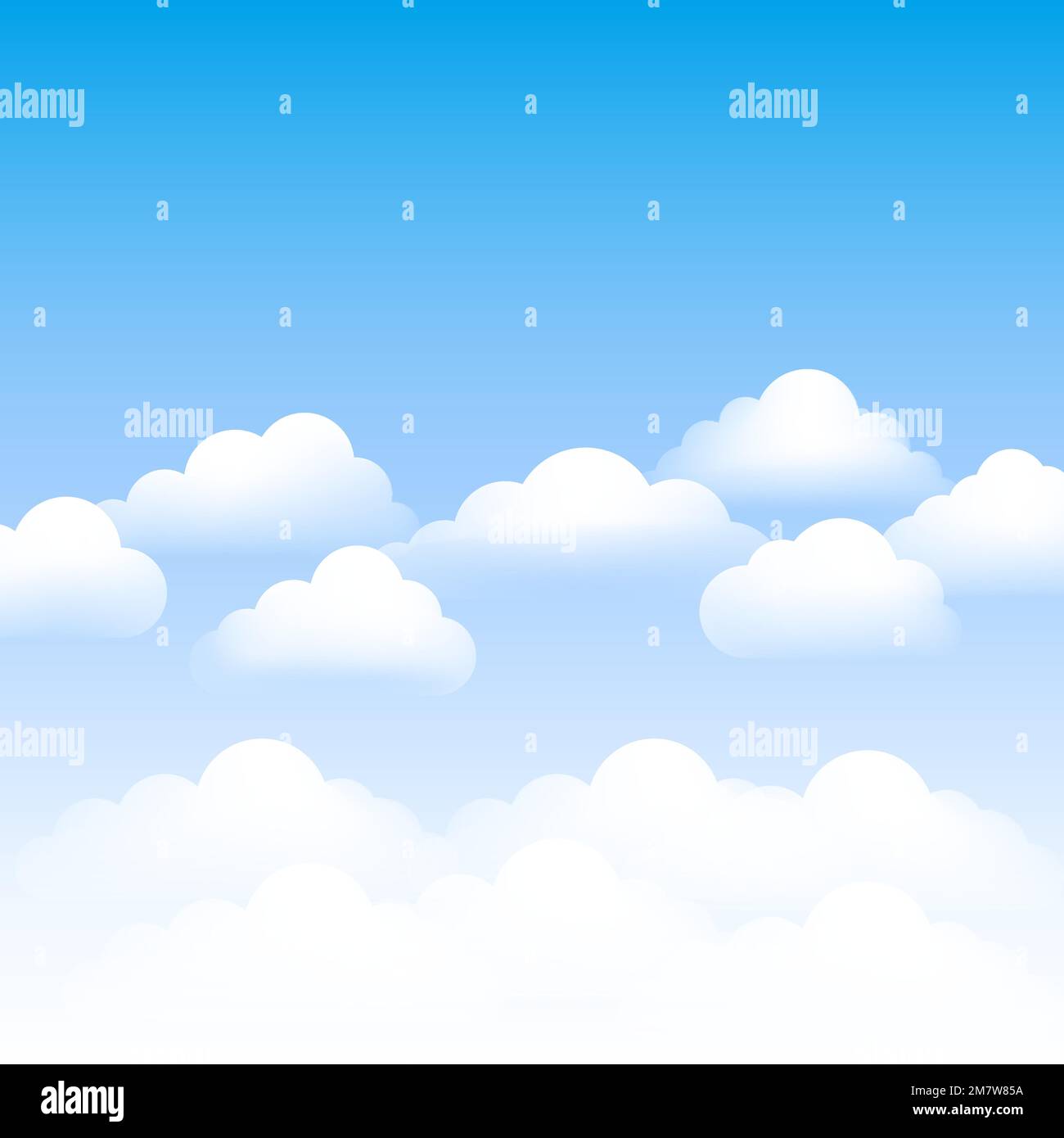 Clouds over blue sky background. Vector illustration. Eps 10. Stock Vector