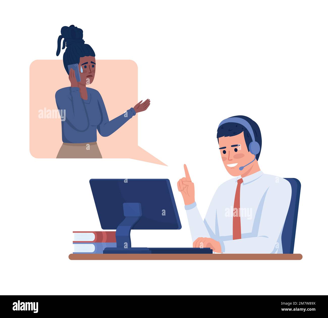 Stressed call Stock Vector Images - Alamy