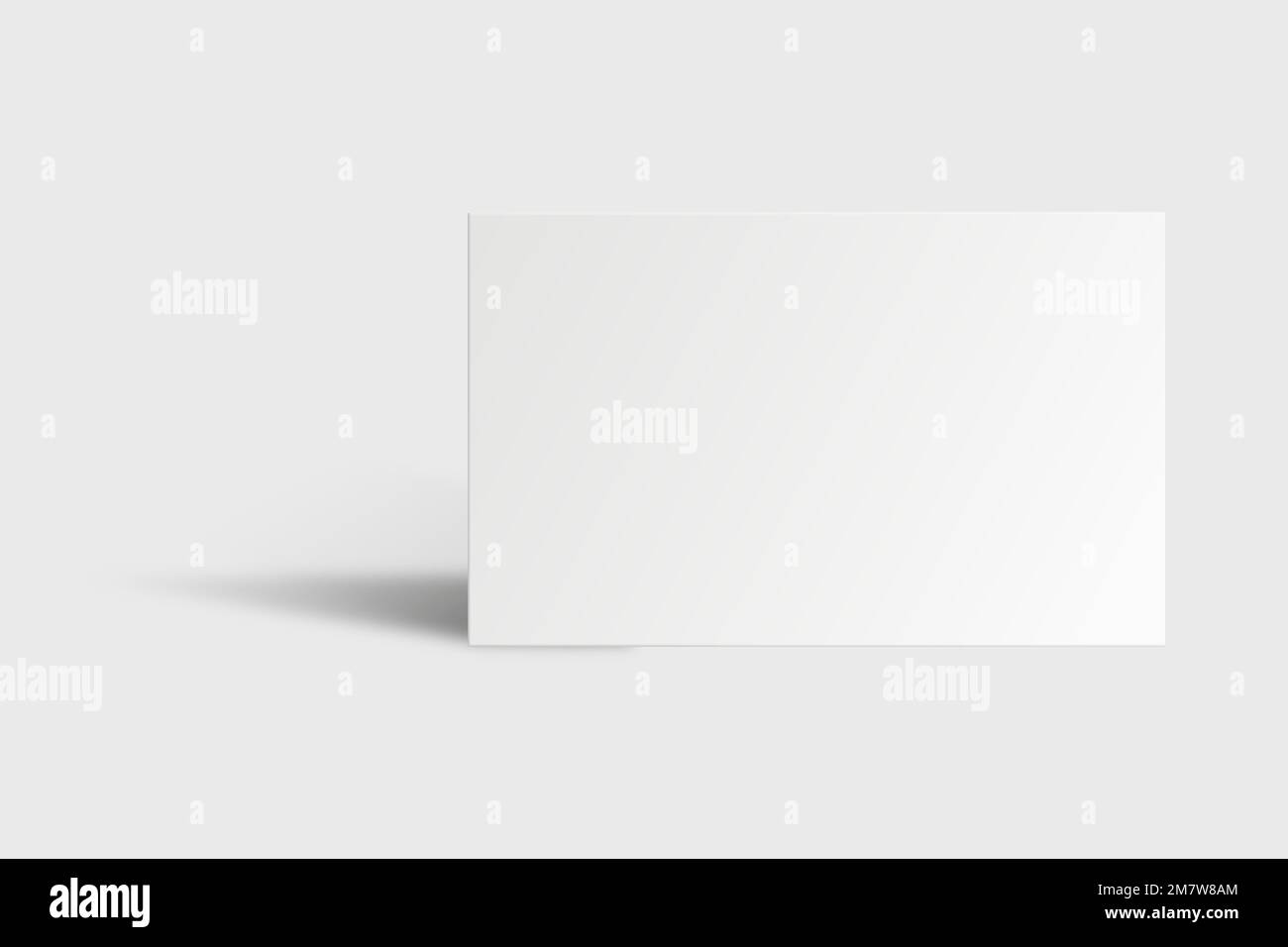 Blank business card mockup vector in white tone Stock Vector Image