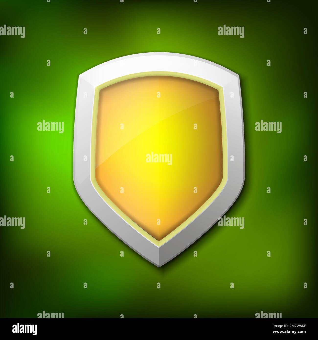Protection shield concept with banner. Symbol of protection and