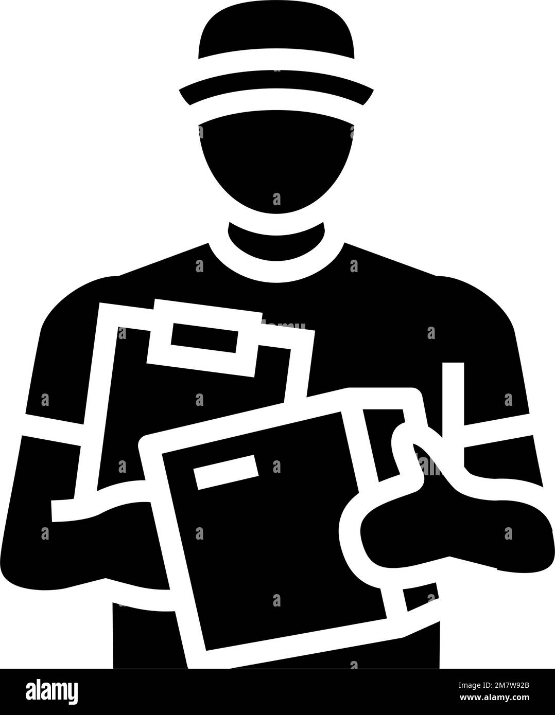 service courier glyph icon vector illustration Stock Vector Image & Art ...