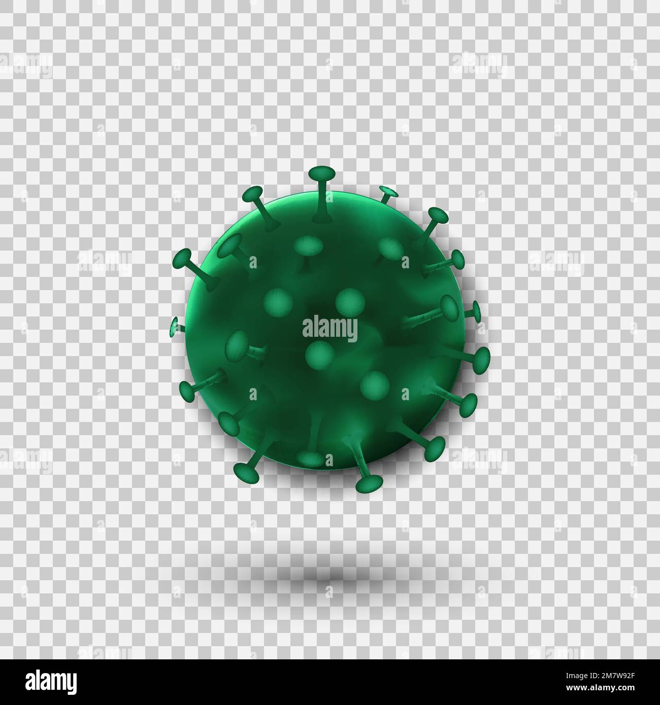 Bacteria virus cell isolated on transparent background. Vector illustration. Eps 10. Stock Vector