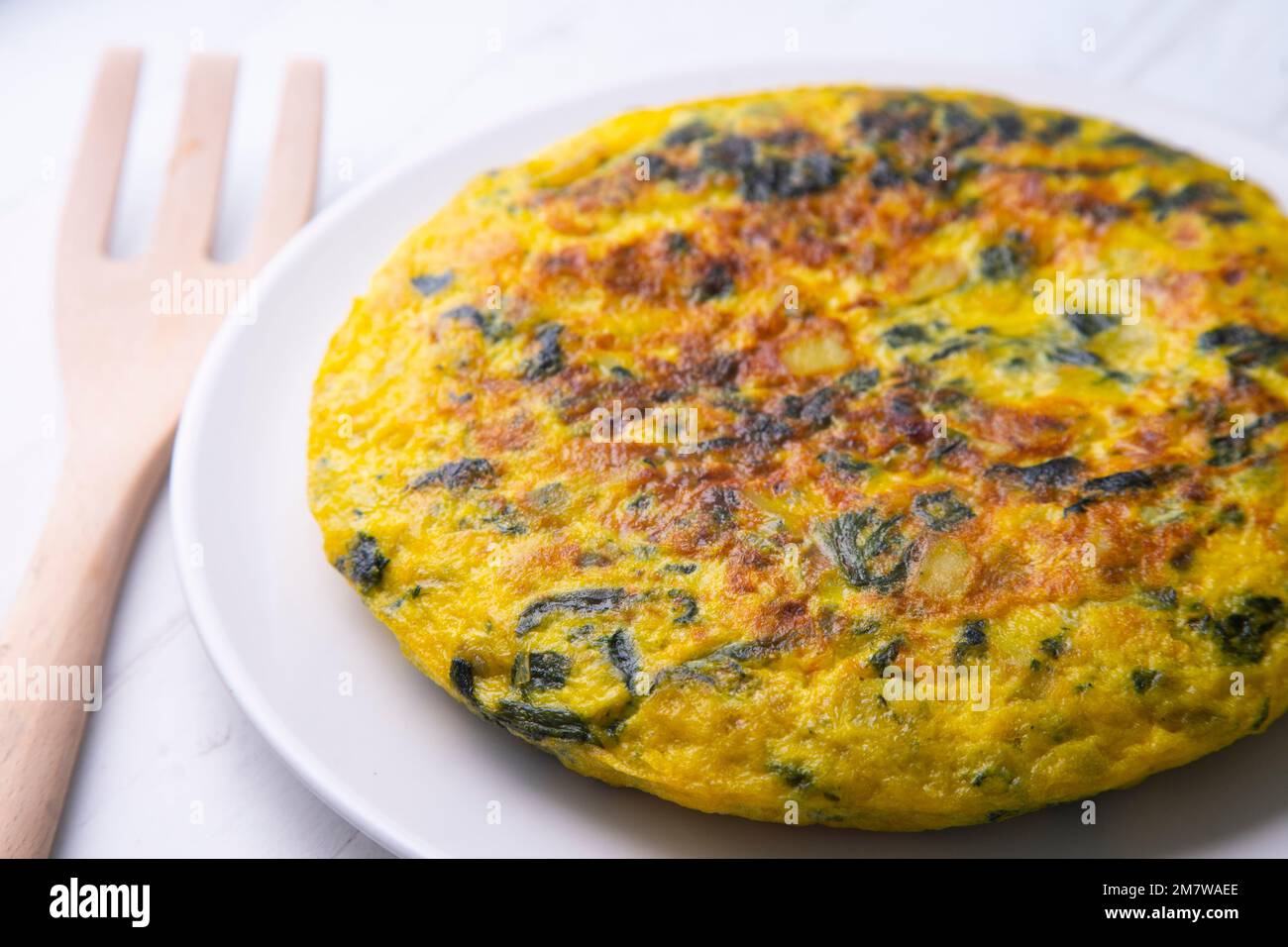 Spinach potato omelette. The potato omelette, or Spanish omelette is an