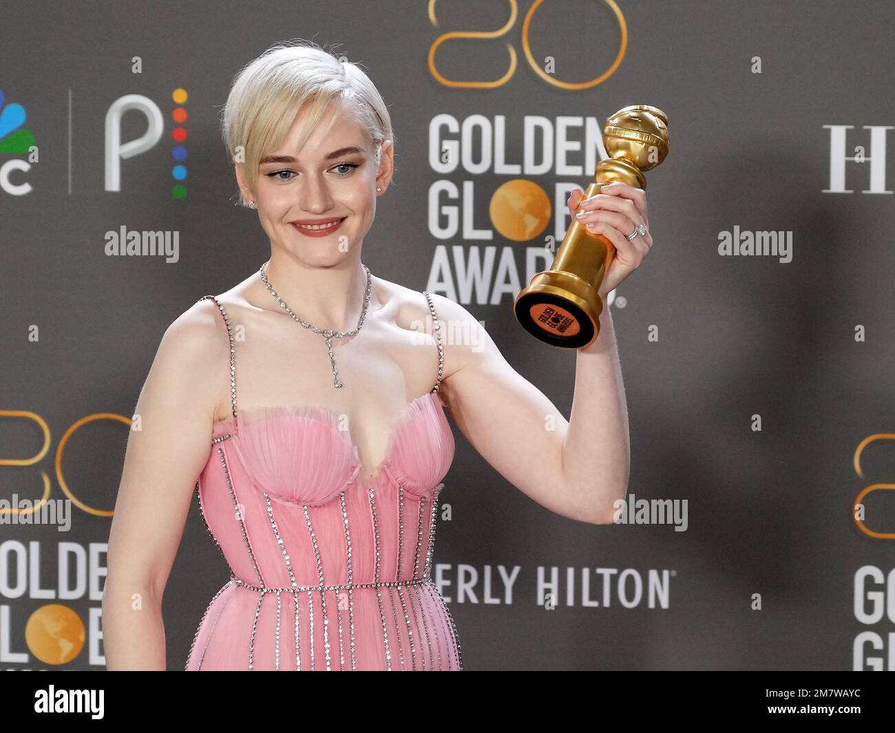Los Angeles, CA, USA, January 10, 2023, Julia Garner, poses with the(02)